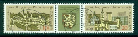 Germany-DDR-1976-Youth-Philatelic-Ex-str-label-CTO-lot57808