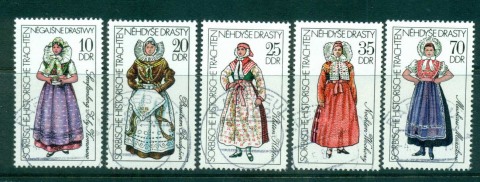 Germany-DDR-1977-Sorbian-Costumes-CTO-lot57822