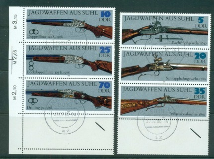 Germany-DDR-1978-Hunting-Guns-2x-Str-3-CTO-lot57875