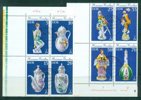 Germany-DDR-1979-Meissen-Pottery-2x-Blk-4-CTO-lot57906