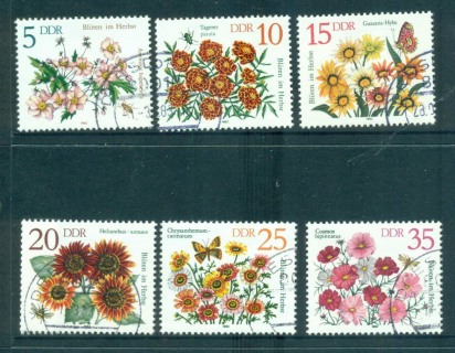 Germany-DDR-1982-Autumn-Flowers-CTO-lot57991