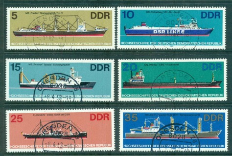 Germany-DDR-1982-Cargo-Ships-CTO-lot57981