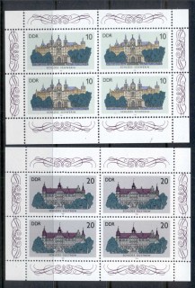 Germany-DDR-1986-Castles-2x-MS-MUH