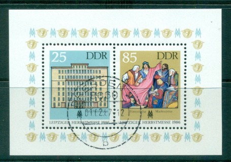 Germany-DDR-1986-Leipzig-fair-MS-CTO-lot58104