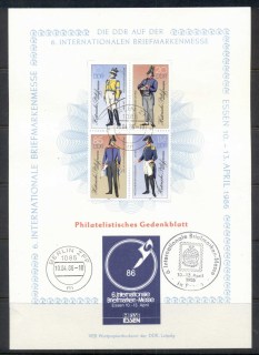 Germany-DDR-1986-Postal-Uniforms-Souvenir-Page-CTO