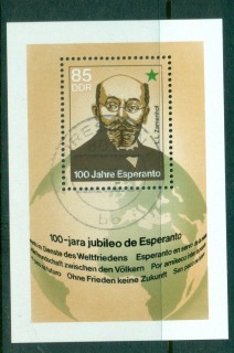 Germany-DDR-1987-Esperanto-Movement-MS-CTO-lot58132