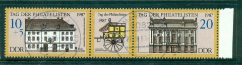 Germany-DDR-1987-Stamp-day-pr-label-CTO-lot58137