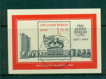 Germany-DDR-1987-Thalmann-Memorial-MS-CTO-lot58140