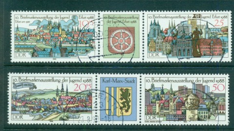 Germany-DDR-1988-Youth-Stamp-Exhibitions-CTO-lot58161