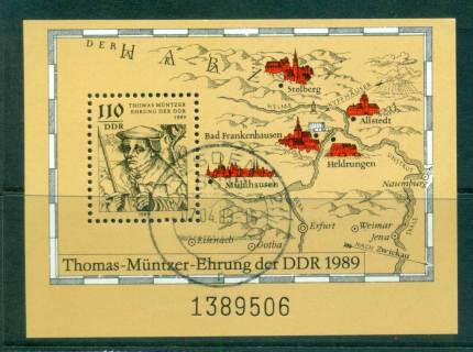 Germany-DDR-1989-Thomas-Muntzer-MS-CTO-lot58186