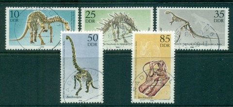 Germany-DDR-1990-Dinosaurs-CTO-lot58220