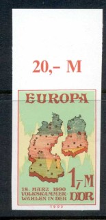 Germany-DDR-1990-Europa-1m-IMPERF-MUH