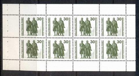 Germany-DDR-1990-Goethe-Schiller-Monument-30pf-booklet-pane-MUH