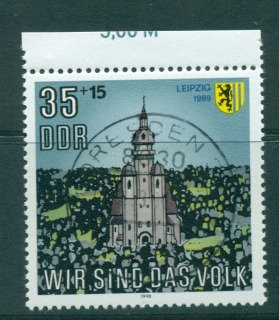 Germany-DDR-1990-Leipzig-Church-CTO-lot58235