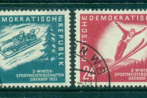 Germany-DDR-1951-Winter-Sports-FU-lot446604