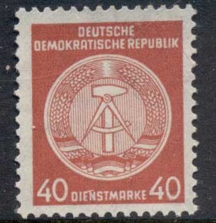 Germany-DDR-1954-56-Official-40pf-MUH
