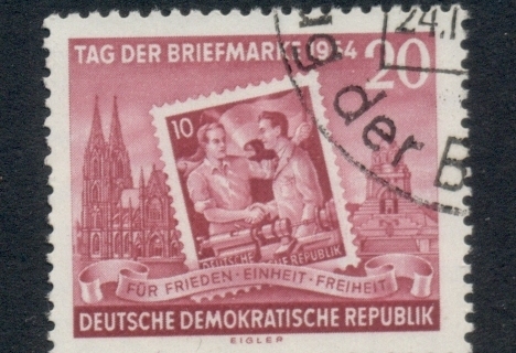 Germany-DDR-1954-Stamp-day-FU