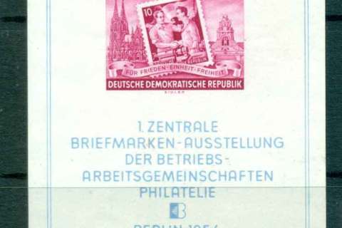 Germany-DDR-1954-Stamp-day-MS-MLH-lot44729