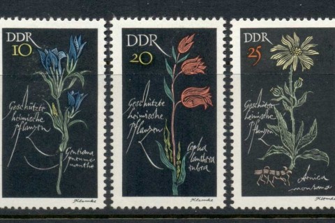 Germany-DDR-1966-Protected-Flowers-MLH