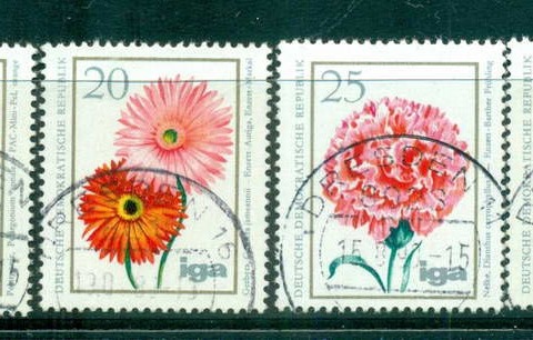 Germany-DDR-1975-Flowers-CTO-lot57778