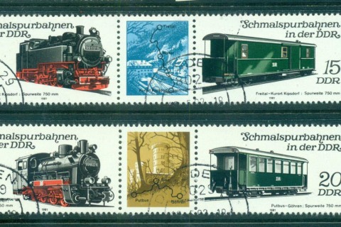 Germany-DDR-1981-Railroads-CTO-lot57957