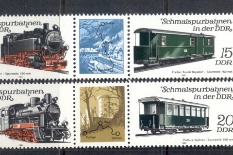 Germany-DDR-1981-Trains-MUH