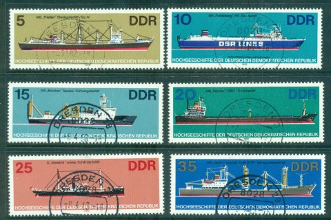 Germany-DDR-1982-Cargo-Ships-CTO-lot57981
