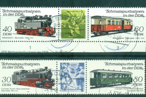 Germany-DDR-1984-Railroads-CTO-lot58034