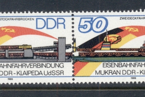 Germany-DDR-1986-Train-Ferry-MUH