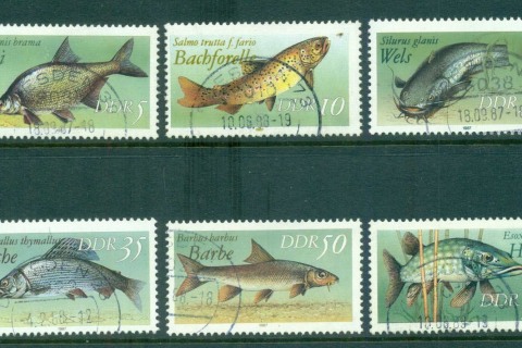 Germany-DDR-1987-Freshwater-Fish-CTO-lot58129