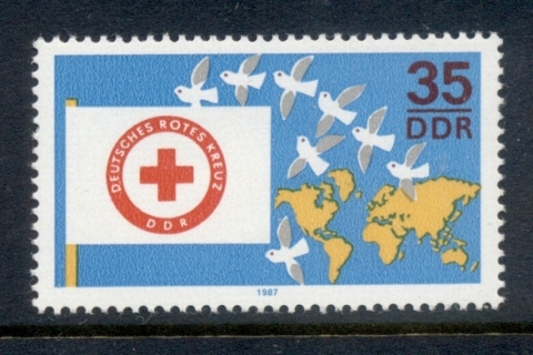 Germany-DDR-1987-Red-Cross-MUH