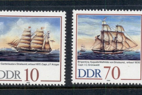 Germany-DDR-1988-Sailing-Ships-MUH