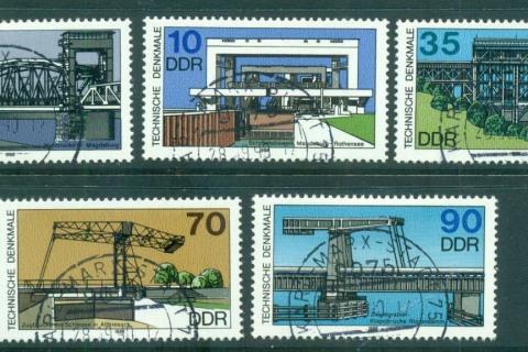 Germany-DDR-1988-Ship-Lifts-Bridges-CTO-lot58172