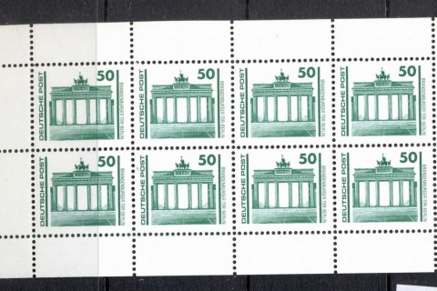 Germany-DDR-1990-Brandenburg-Gate-50pf-booklet-pane-MUH