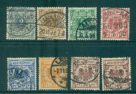 Germany-Empire-1889-90-Asst-FU-lot43714