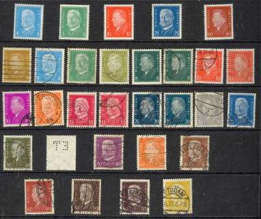 Germany-Reich-1928-Ebert-Hindenburg-Asst-MH-FU-Lot12622