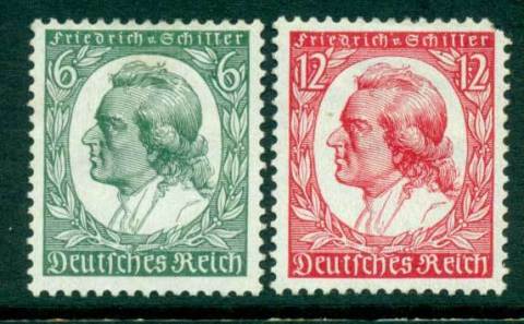 Germany-Reich-1934-Von-Schiller-cnr-blunt-MH-Lot26588