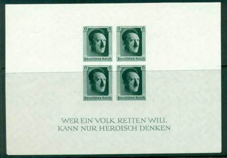 Germany-Reich-1937-Adolf-Hitler-38th-Birthday-Imperf-MS-MH-Lot26646