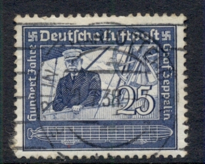 Germany-Reich-1938-Count-Zeppelin-25pf-FU-2