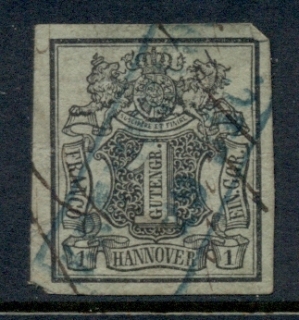 Germany-Hanover-1850-Arms-1g-manuscript-cancel