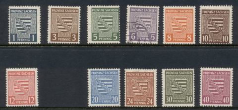 Germany-Soviet-Zone-Saxony-Province-1945-46-Numerals-Asst-no-16pf-MLH-FU