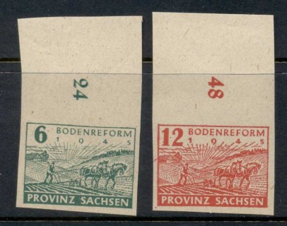 Germany-Soviet-Zone-Saxony-Province-1945-46-Plowing-IMPERF-MLH