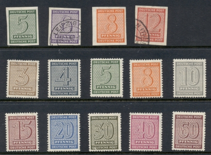 Germany-Western-Saxony-1945-Numerals-Asst-FU-MLH-MNG