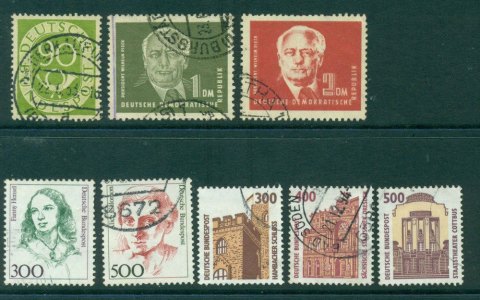 Germany-1950-87-Asst-HV-8-FU-Lot25167