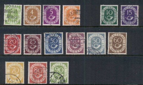 Germany-1951-52-Numeral-Post-Horn-Asst-15-16