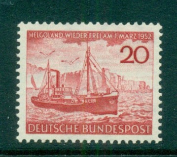 Germany-1952-Freighter-off-Heligoland-MUH-lot59539