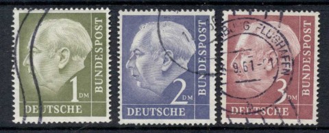 Germany-1954-56-President-Theodor-Heuss-1-2-3m-FU