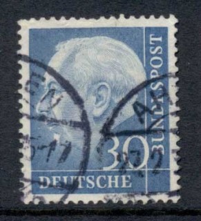 Germany-1954-56-President-Theodor-Heuss-30pf-FU