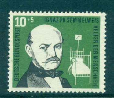 Germany-1956-10-5pf-Ignaz-Philipp-Semmelweis-MUH-lot44008