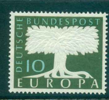 Germany-1957-Europa-10pf-Wmk-MLH-lot43803